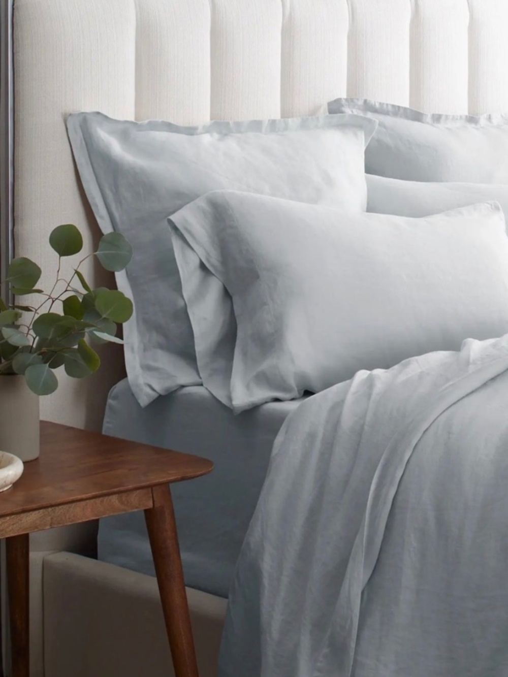NWT Quince European Linen Pillowcase Standard Mist